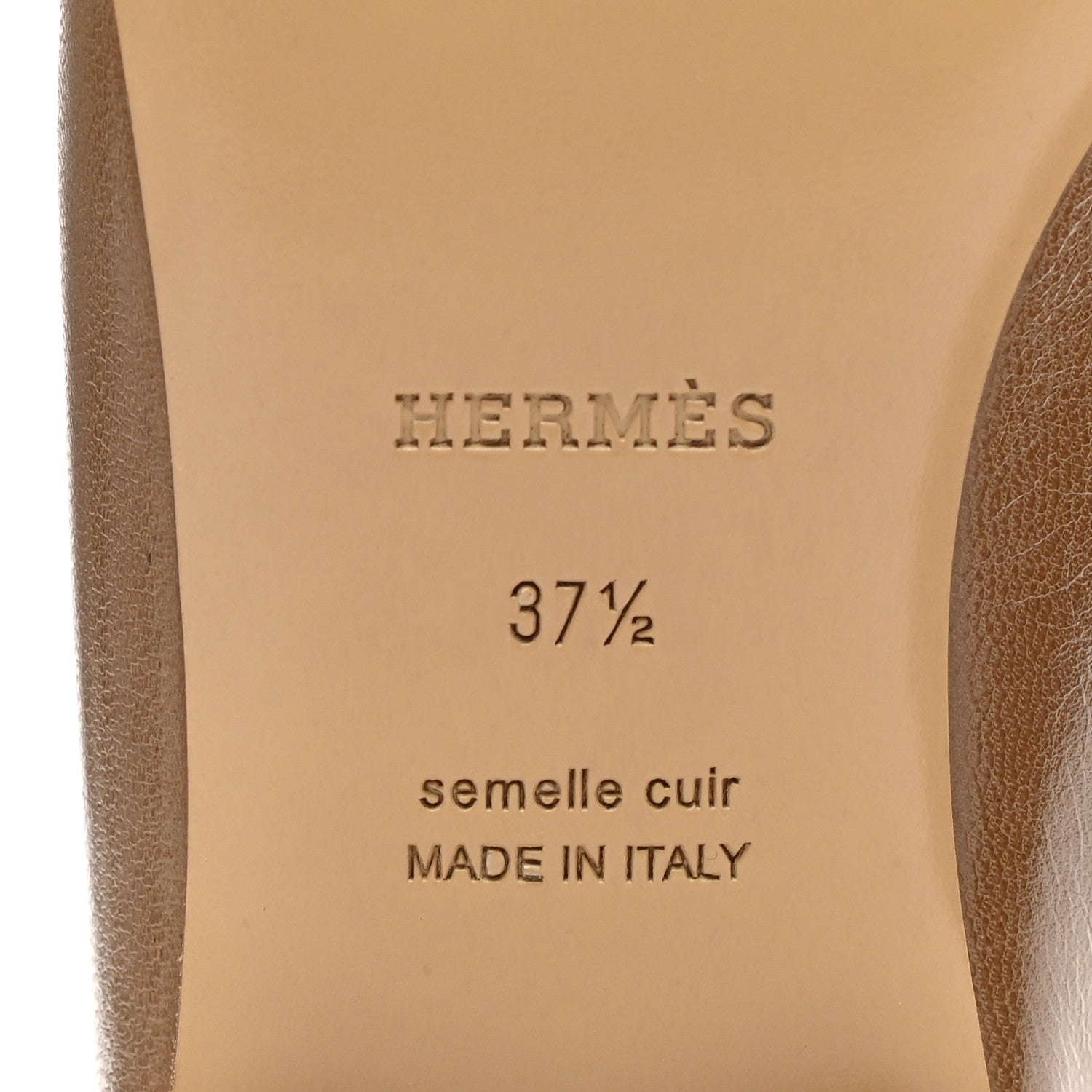 Hermes Goatskin Rivoli Mules 37.5 Havane 6 of 9