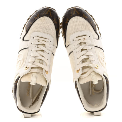 Louis Vuitton Calfskin Monogram Run Away Sneakers 37 White 2 of 14