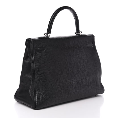 Hermes Taurillon Clemence Kelly Retourne 35 Black 3 of 10