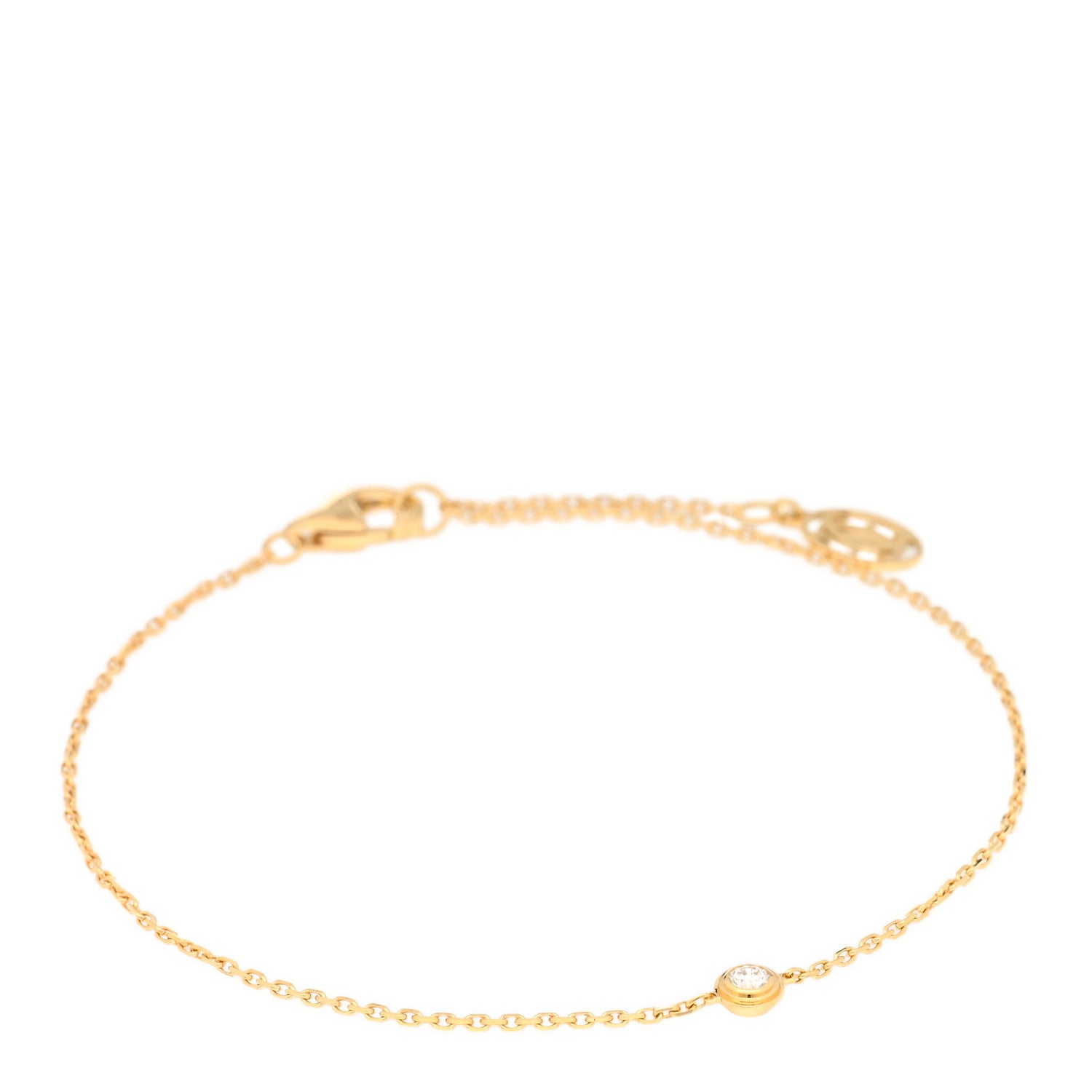 Cartier 18K Yellow Gold Diamond XS D'Amour Bracelet 1 of 5