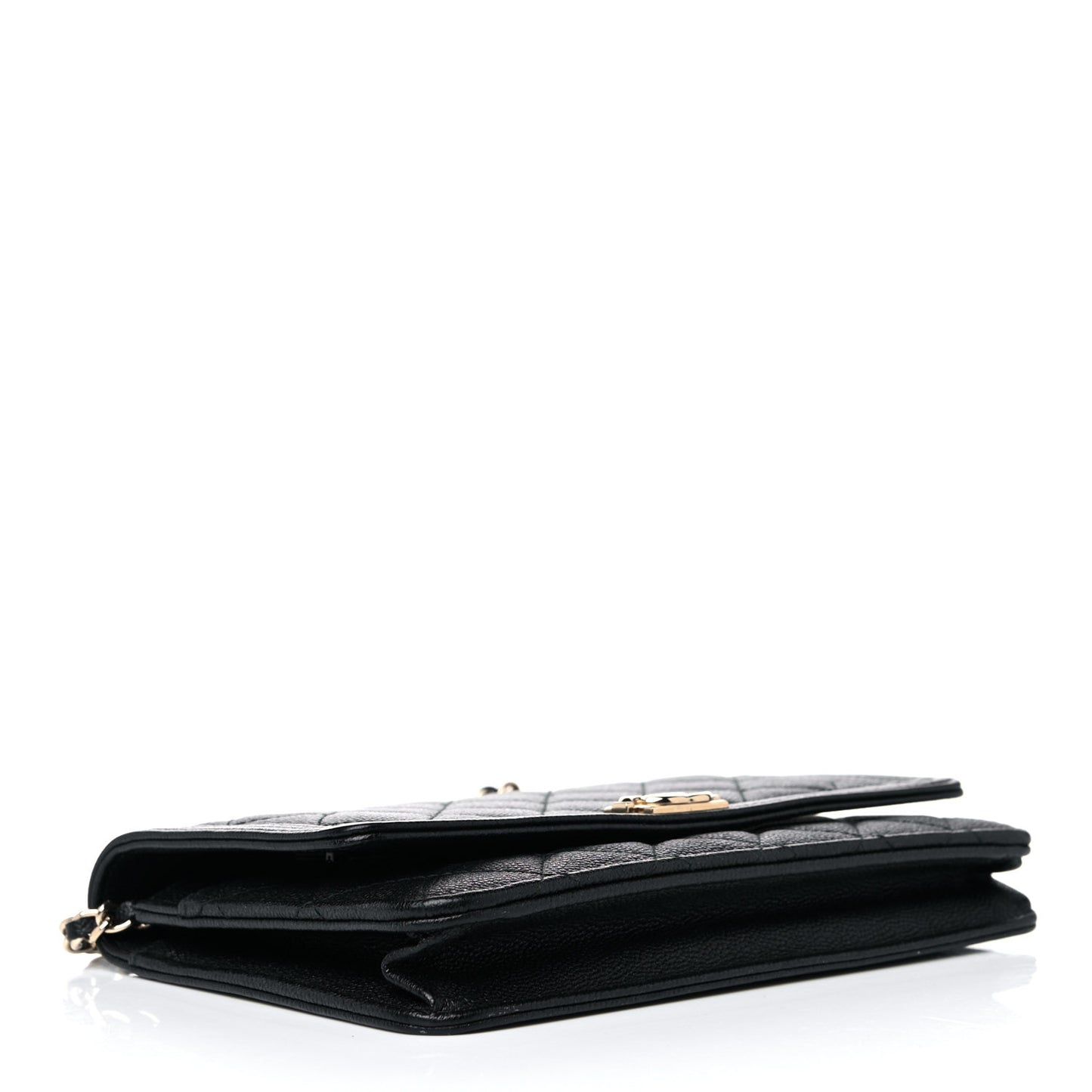 Caviar Quilted Boy Wallet On Chain WOC Black