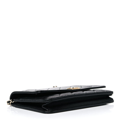 Chanel Caviar Quilted Boy Wallet On Chain WOC Black 4 of 14