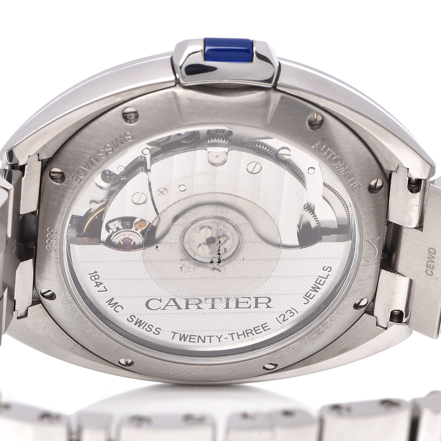 Stainless Steel 35mm Cle De Automatic Watch