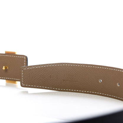 Hermes Swift Epsom 32mm H Belt 85 Black Etoupe 3 of 6