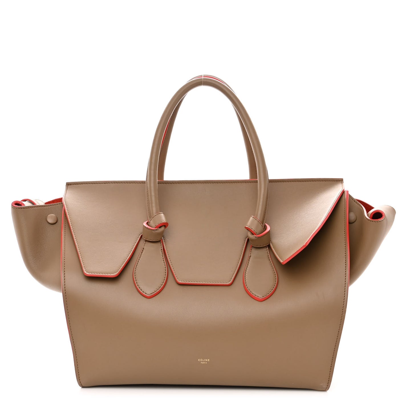 Natural Calfskin Medium Tie Knot Tote Beige