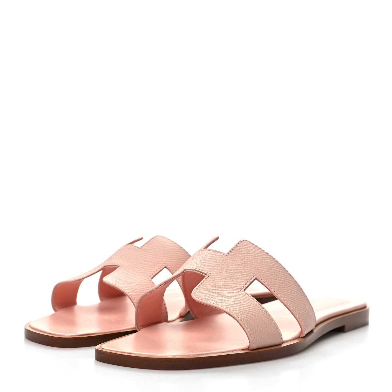 Hermes Epsom Oran Sandals 38 Rose Pale 3 of 9