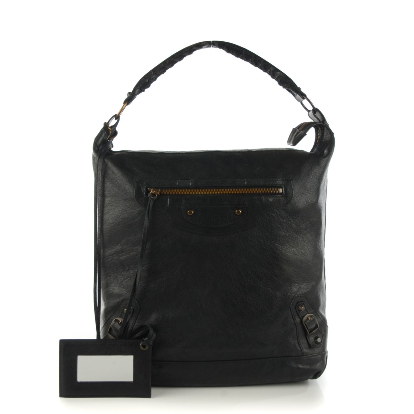 Agneau Classic Hardware Day Hobo Black