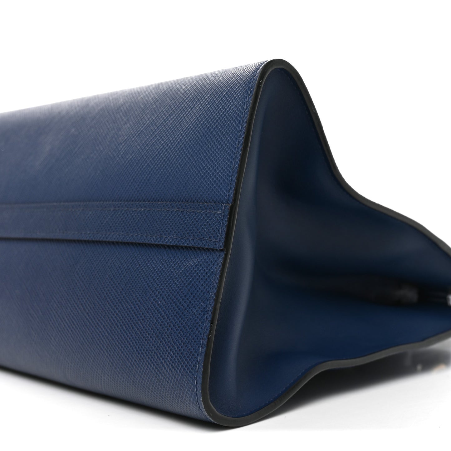 Saffiano Cuir Calfskin Medium Monochrome Top Handle Tote Bluette