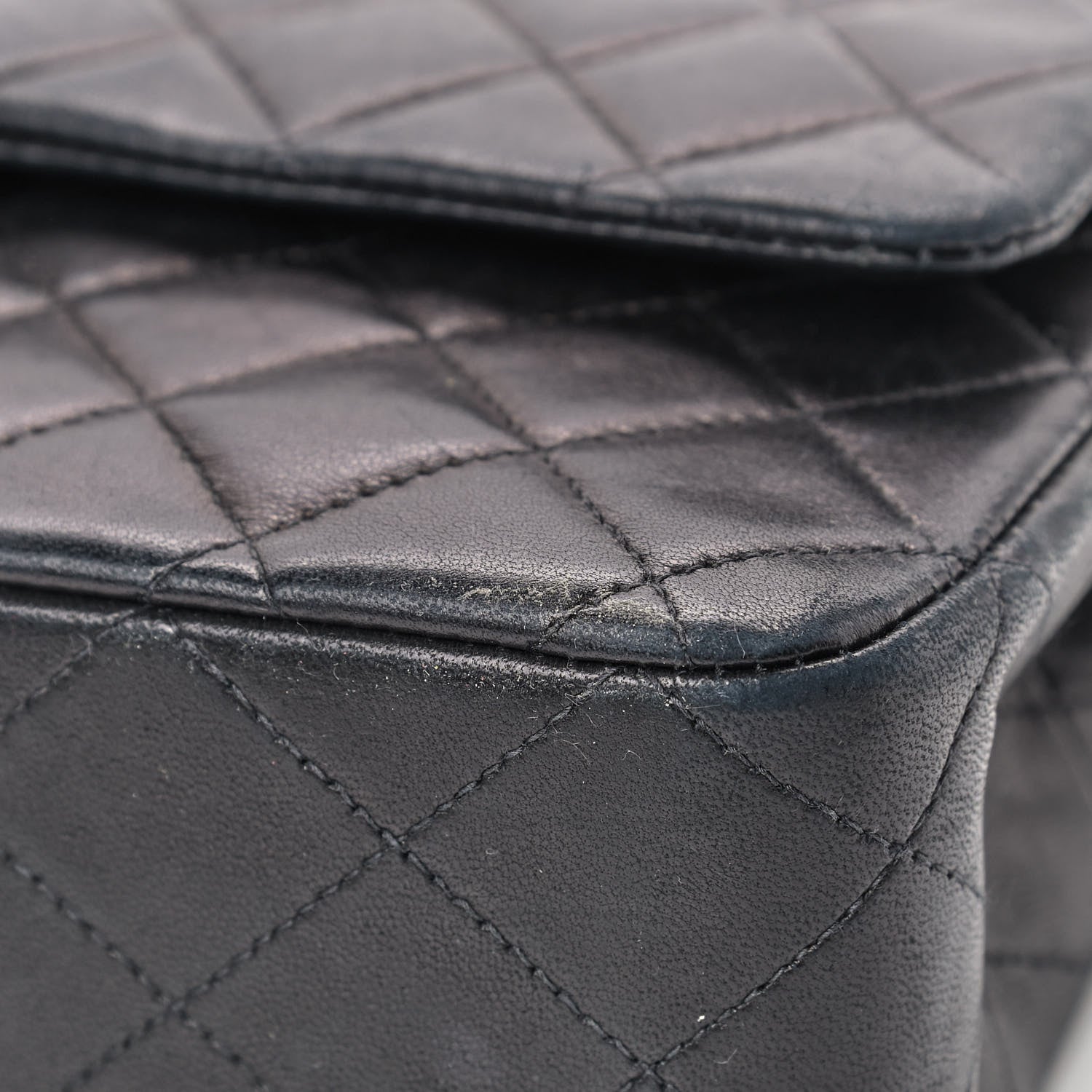 Chanel Lambskin Quilted Medium Double Flap Black 10 of 10