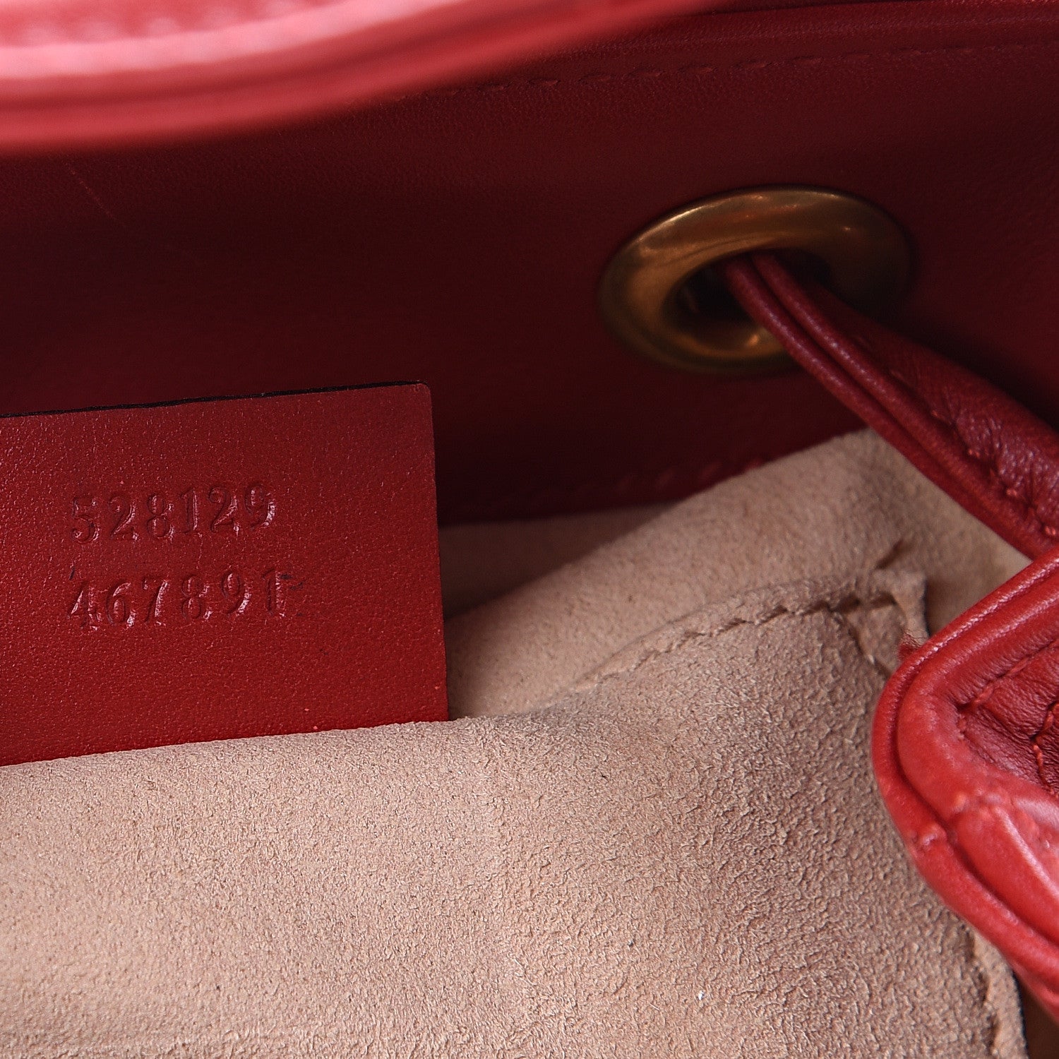 Gucci Calfskin Matelasse GG Marmont Flap Backpack Hibiscus Red 6 of 12