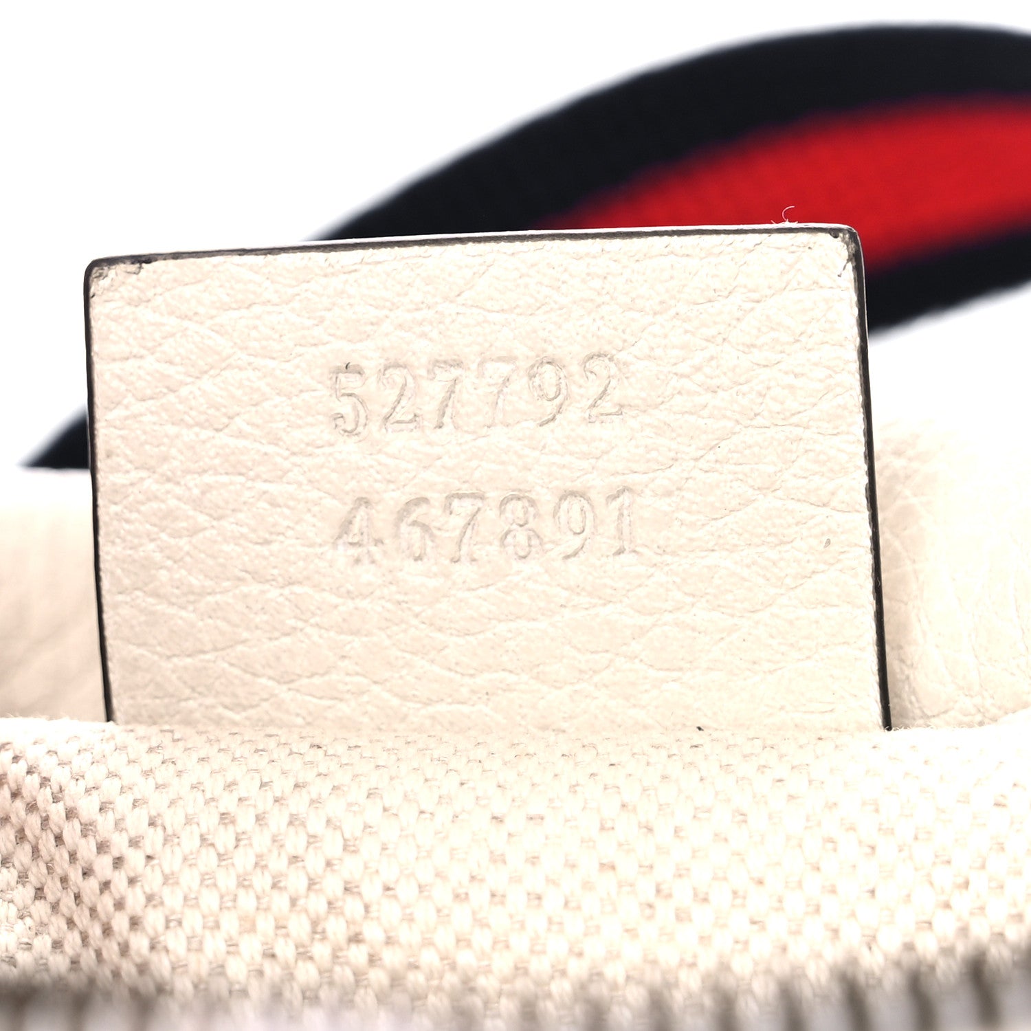 Gucci Grained Calfskin Small Logo Belt Bag White 7 of 10