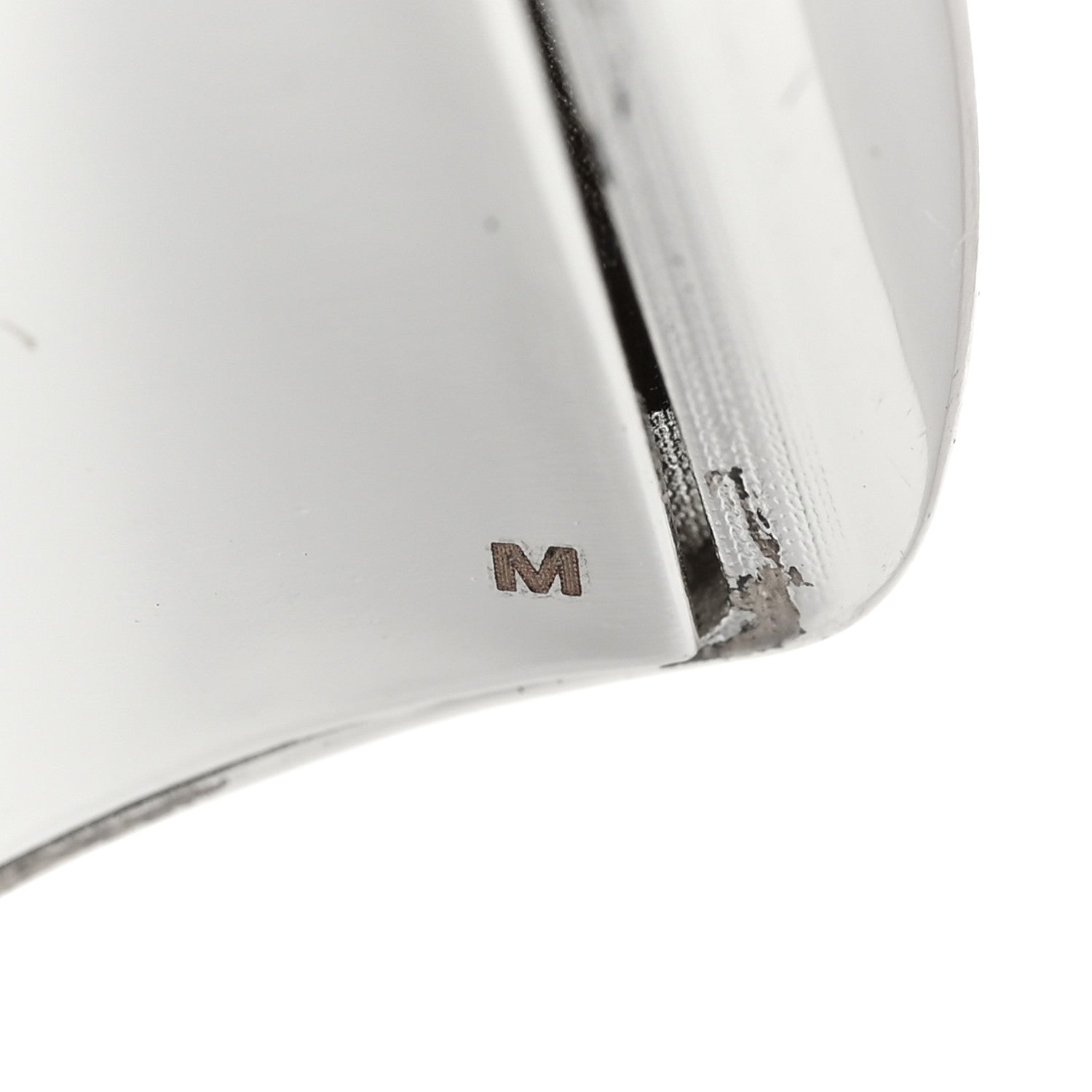 Saint Laurent Brass Big Bumpy Cuff Bracelet M Silver 5 of 5