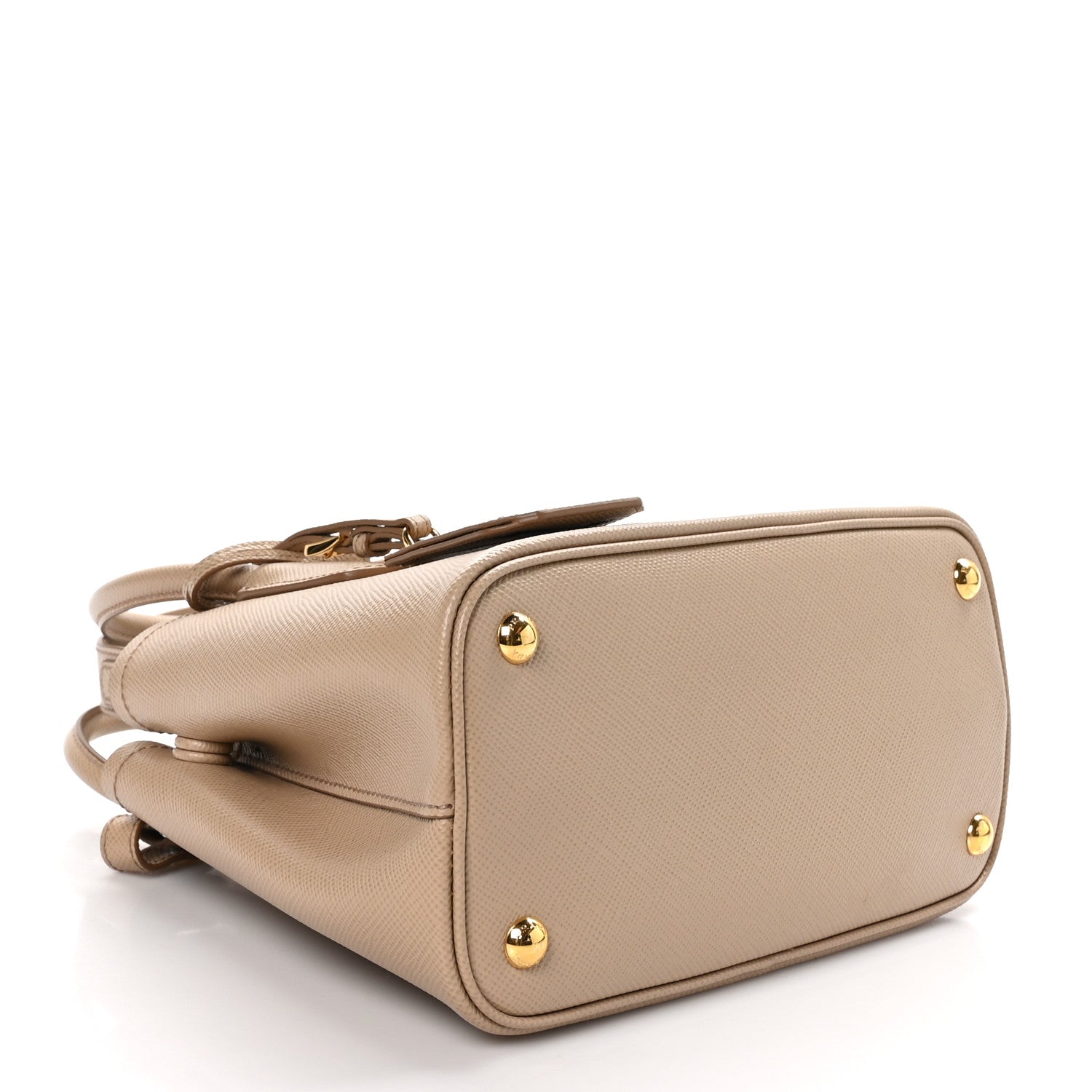 Prada Saffiano Cuir Mini Double Bag Cammeo 4 of 9