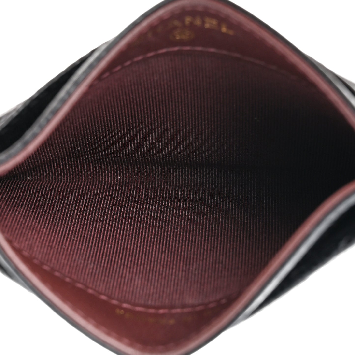 Caviar Quilted Card Holder Black