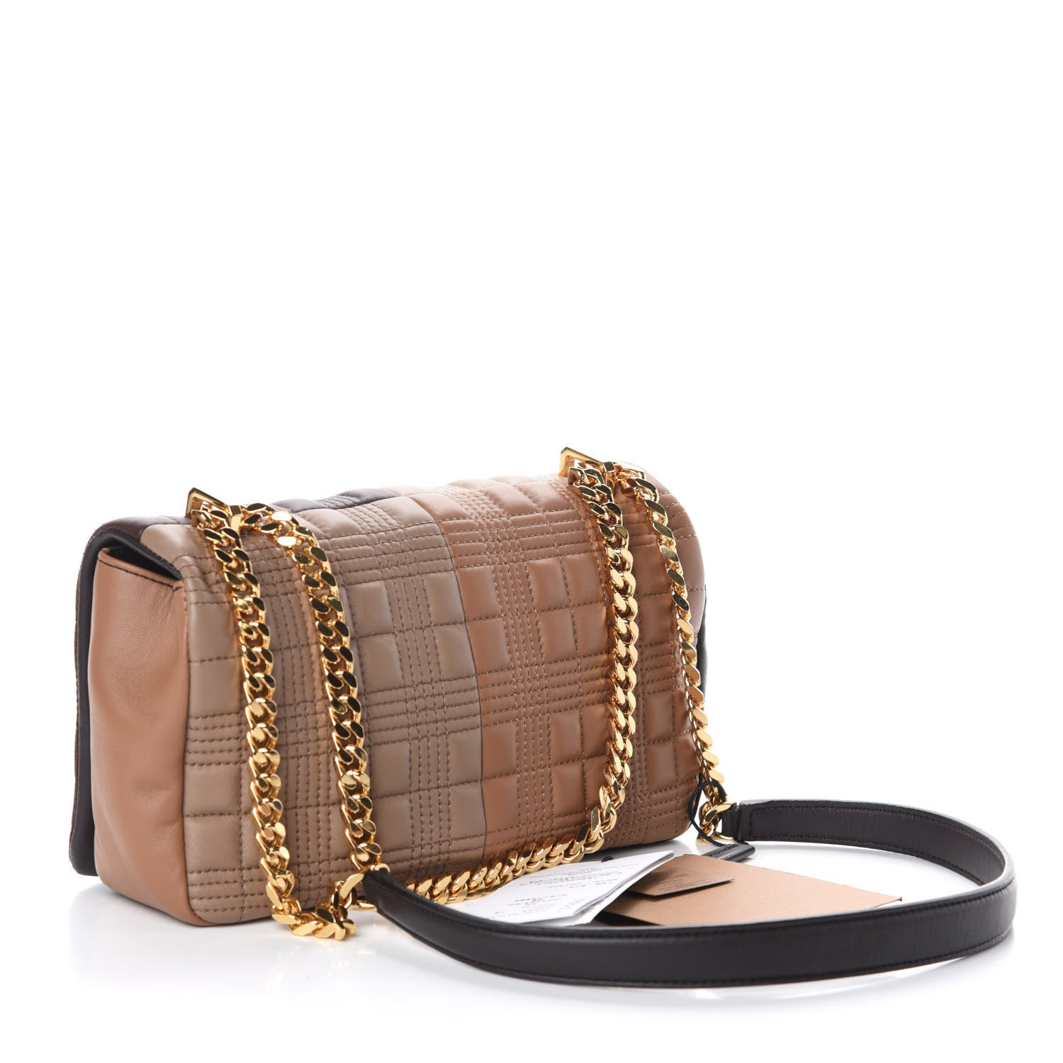 Burberry Lambskin Quilted Small Lola Bag Soft Fawn Dark Moka 3 of 9