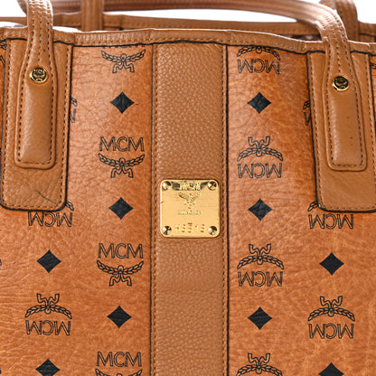 MCM Visetos Large Liz Reversible Shopper Tote Cognac 7 of 26