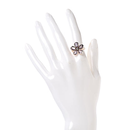 Tiffany 18K Rose Gold Amethyst Diamond Sparklers Flower Ring 52 6 2 of 7
