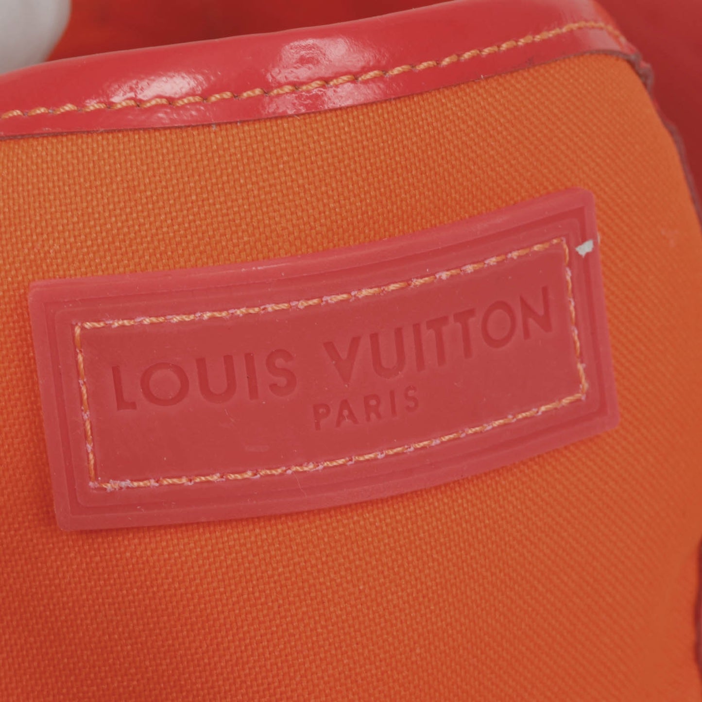 Nylon Calfskin High Top Sneakers Orange 8.5