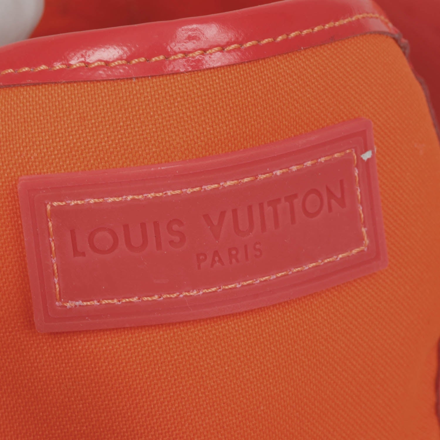 Louis Vuitton Nylon Calfskin High Top Sneakers Orange 8.5 9 of 14