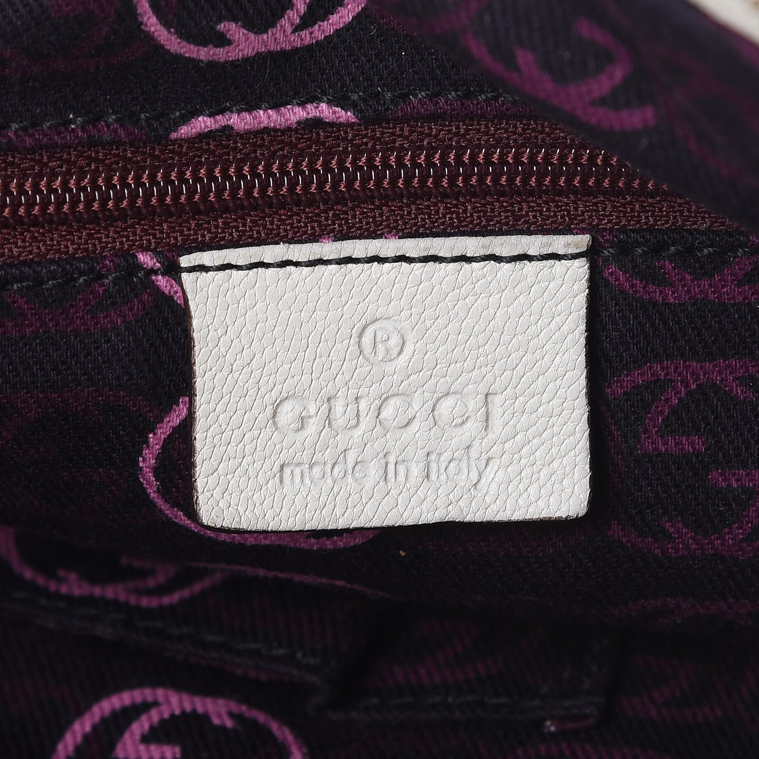 Gucci Calfskin Princy Hobo Shoulder Bag White 6 of 10