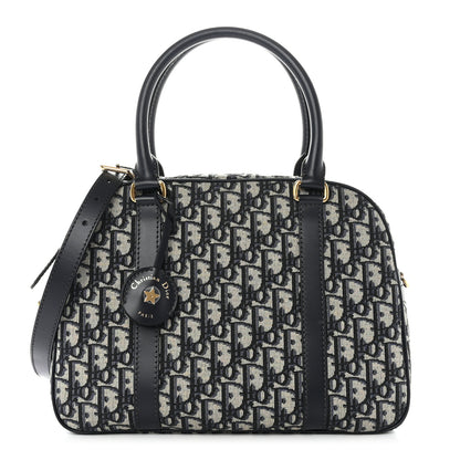 Christian Dior Oblique Large D-Vibe Bowling Bag Navy 1 of 9