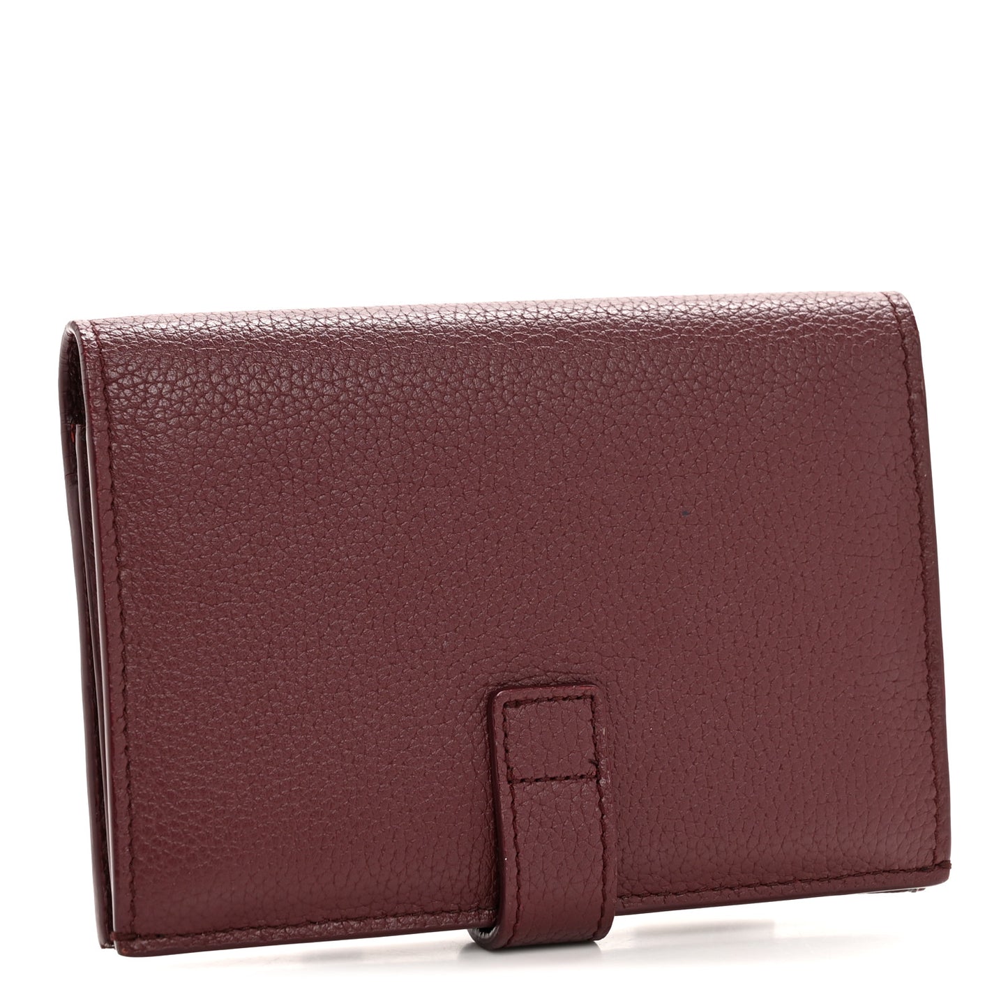 Grained Calfskin Sac De Jour Compact Wallet Rouge Legion