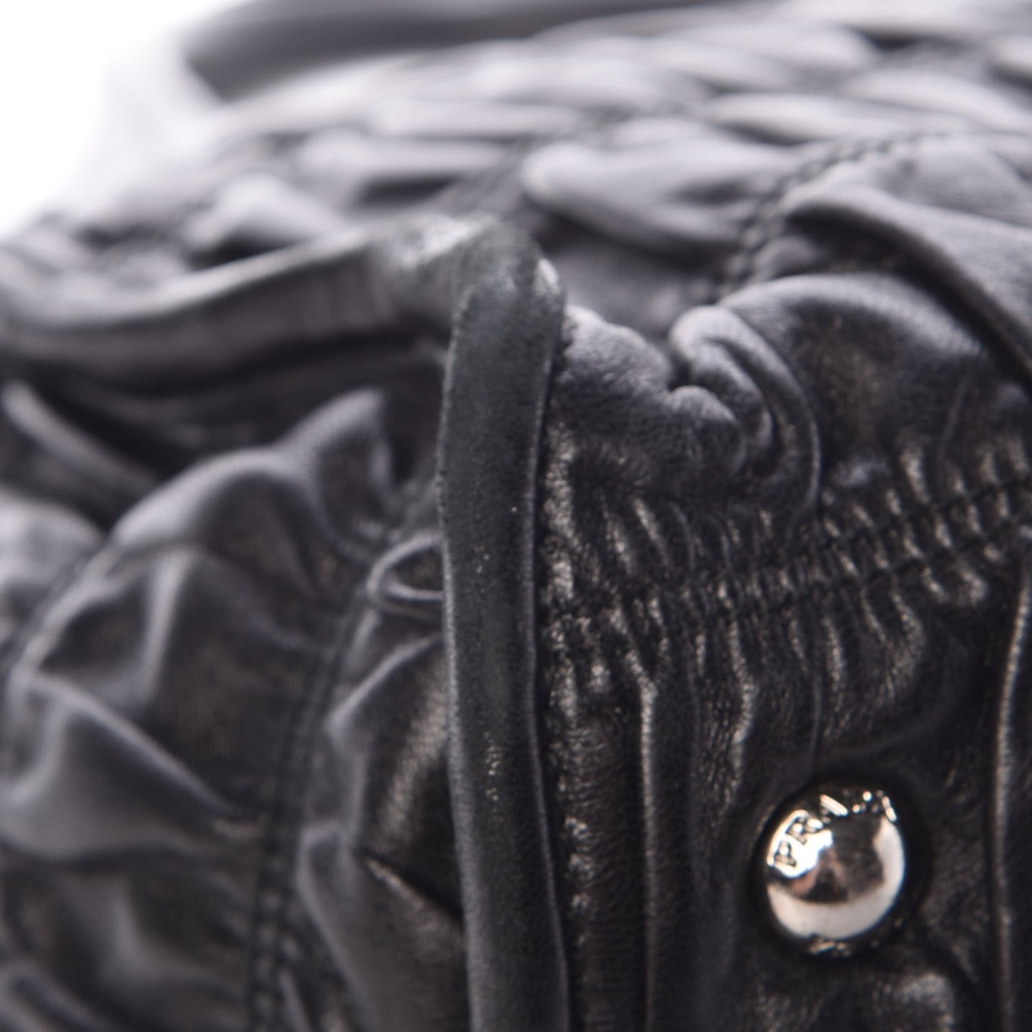 Nappa Gaufre Satchel Black
