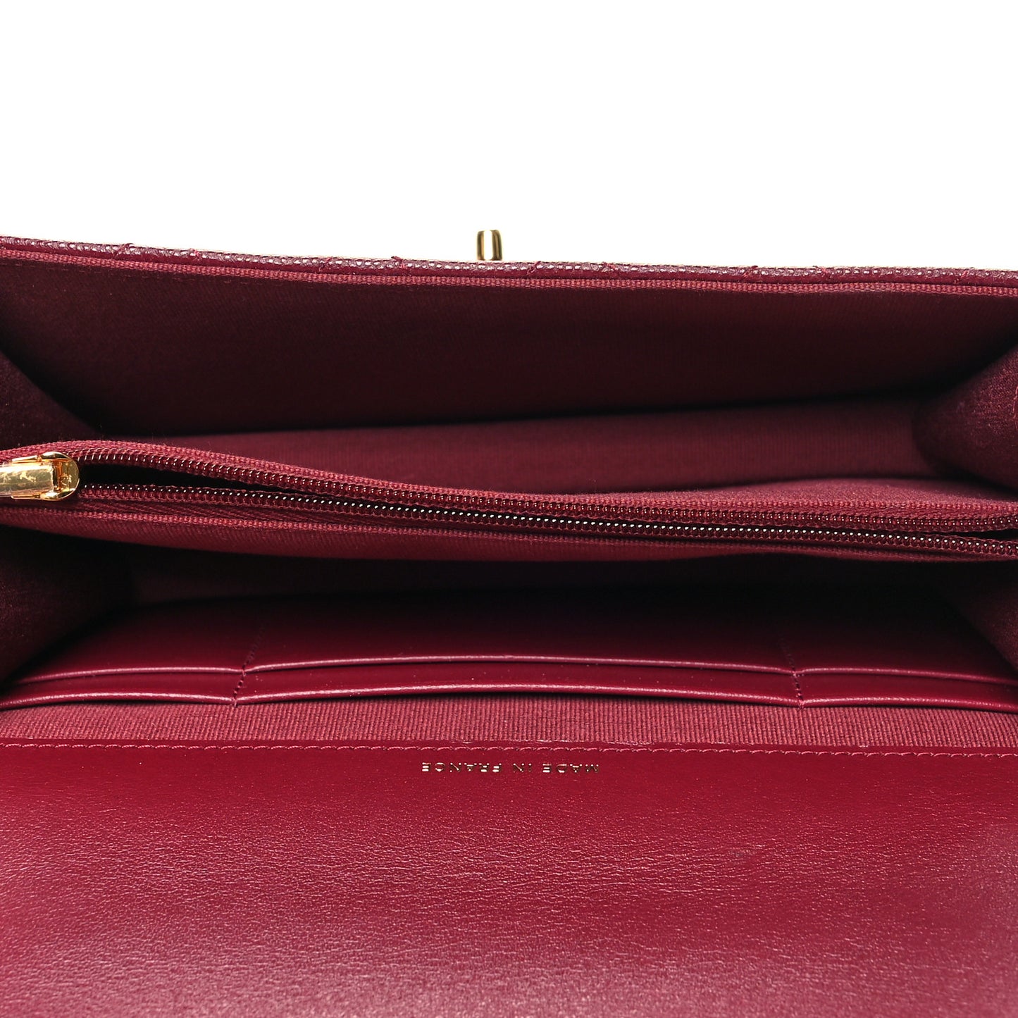 Caviar Quilted Timeless Charm Mini Flap Burgundy