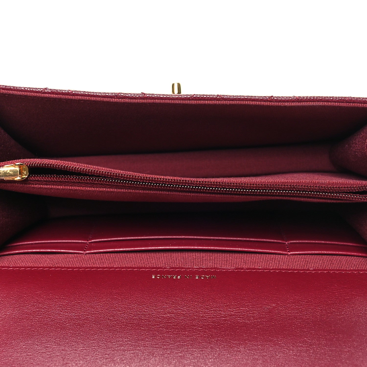 Chanel Caviar Quilted Timeless Charm Mini Flap Burgundy 5 of 12
