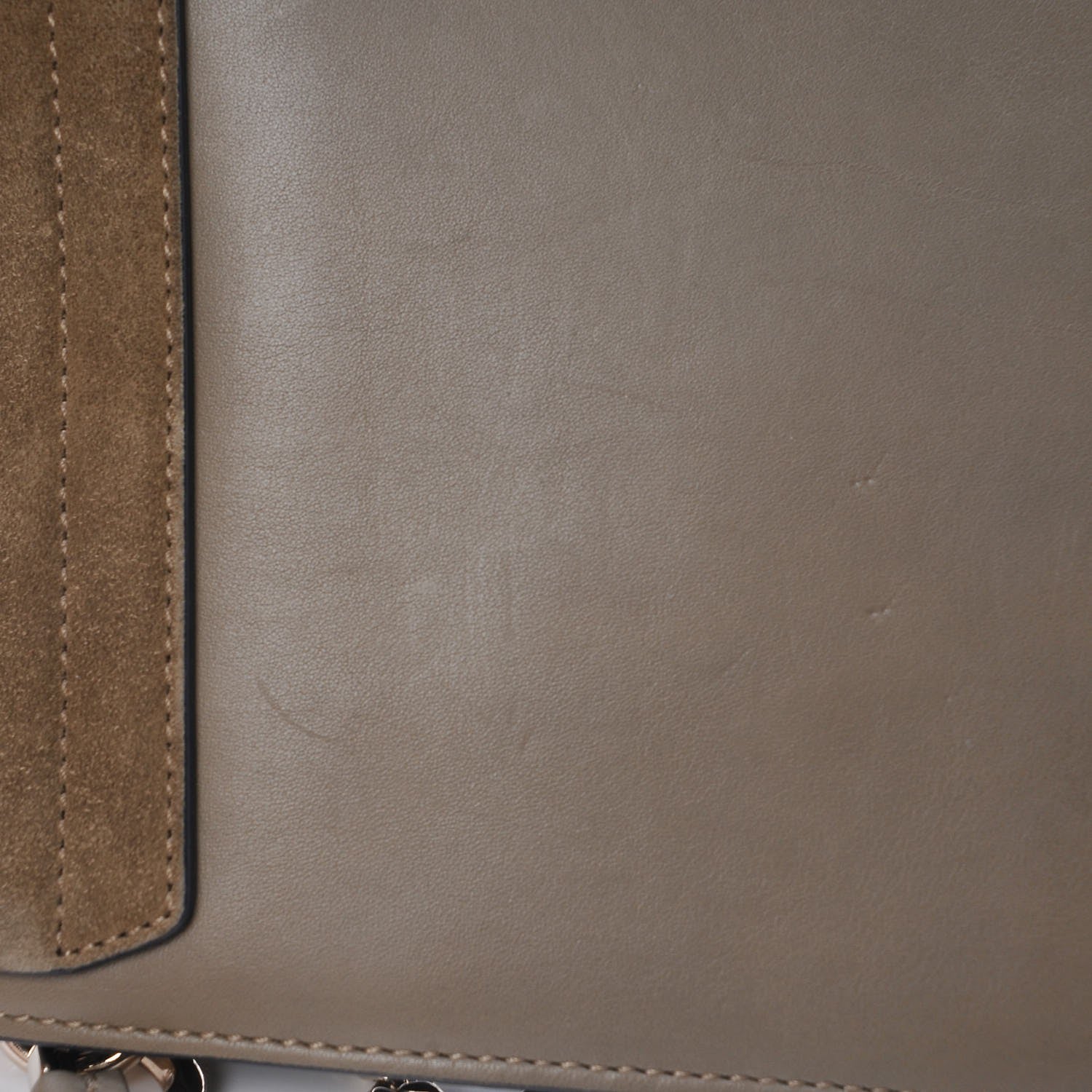 Chloe Suede Calfskin Medium Faye Shoulder Bag Dark Khaki 12 of 16