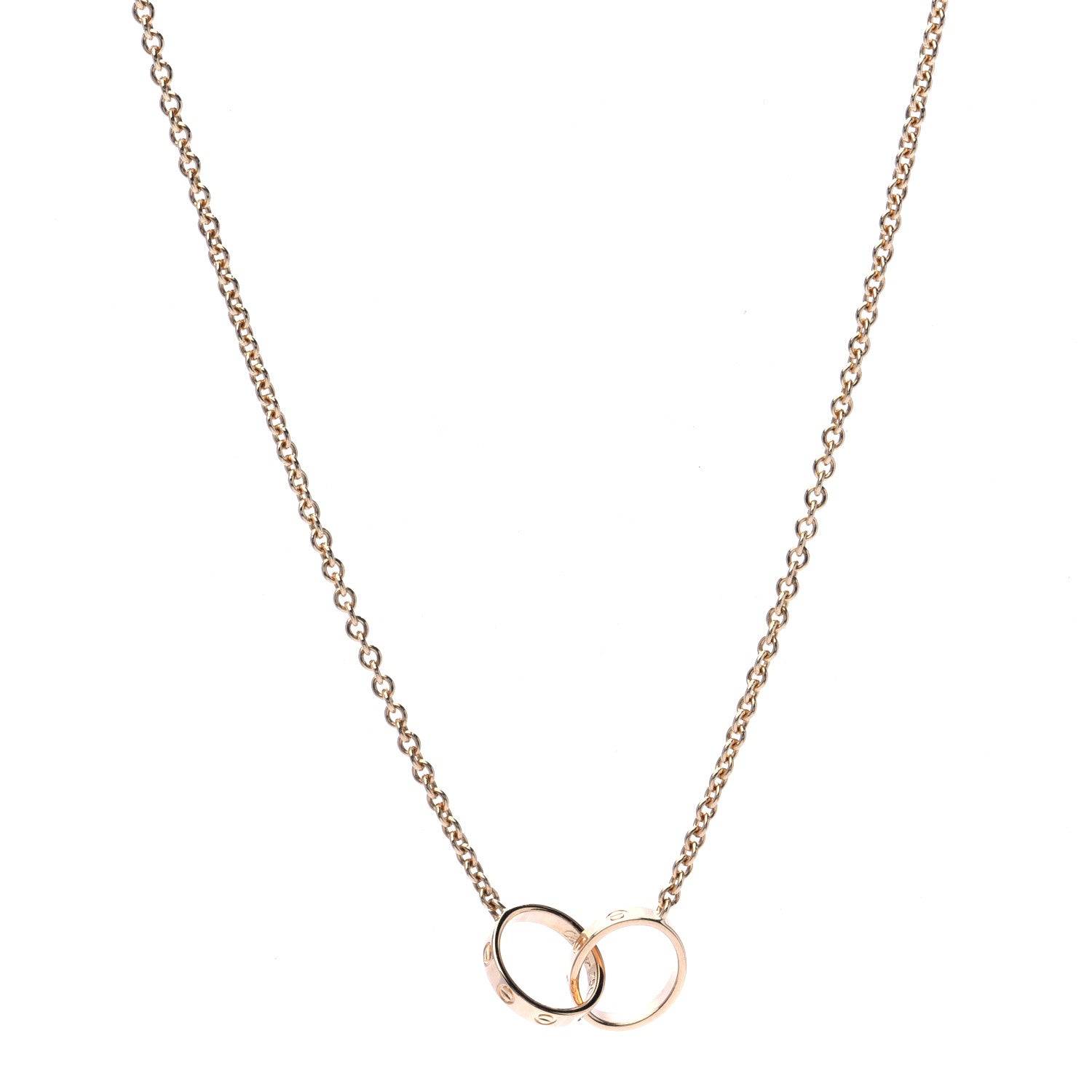 Cartier 18K Yellow Gold Interlocking LOVE Necklace 1 of 5