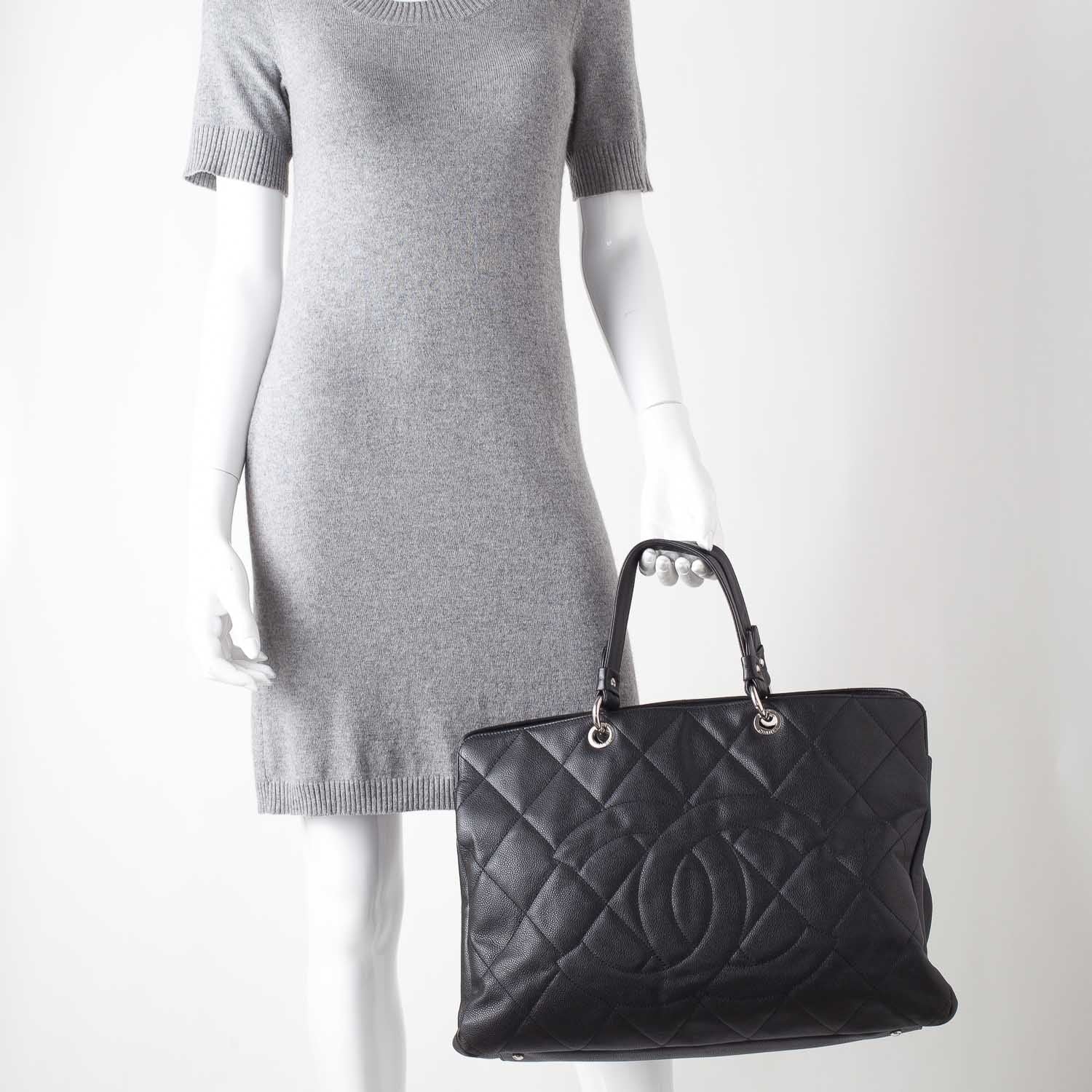 Chanel Caviar Quilted XL Tote Black 2 of 8