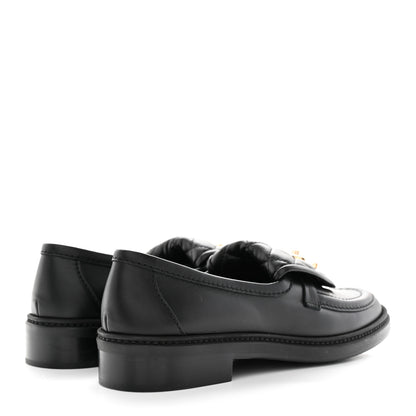 Chanel Lambskin Quilted CC Turnlock Loafers 37 Black 4 of 9