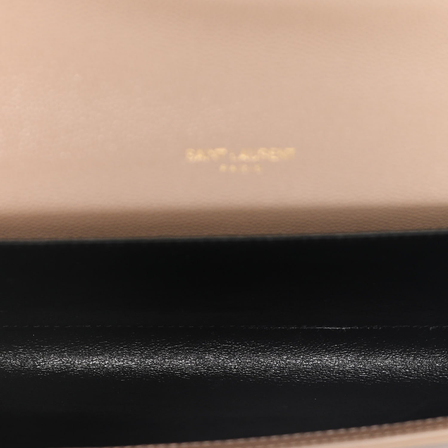 Saint Laurent Grain De Poudre Monogram Uptown Chain Wallet Nude Powder 6 of 10