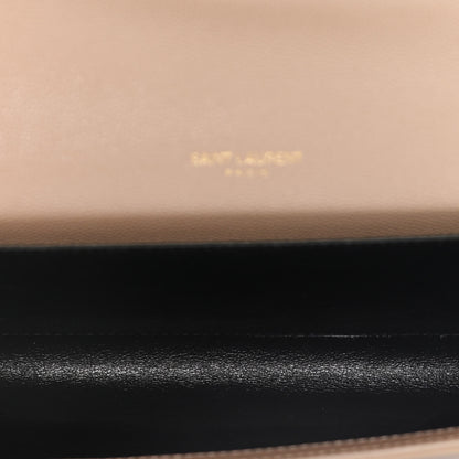 Saint Laurent Grain De Poudre Monogram Uptown Chain Wallet Nude Powder 6 of 10