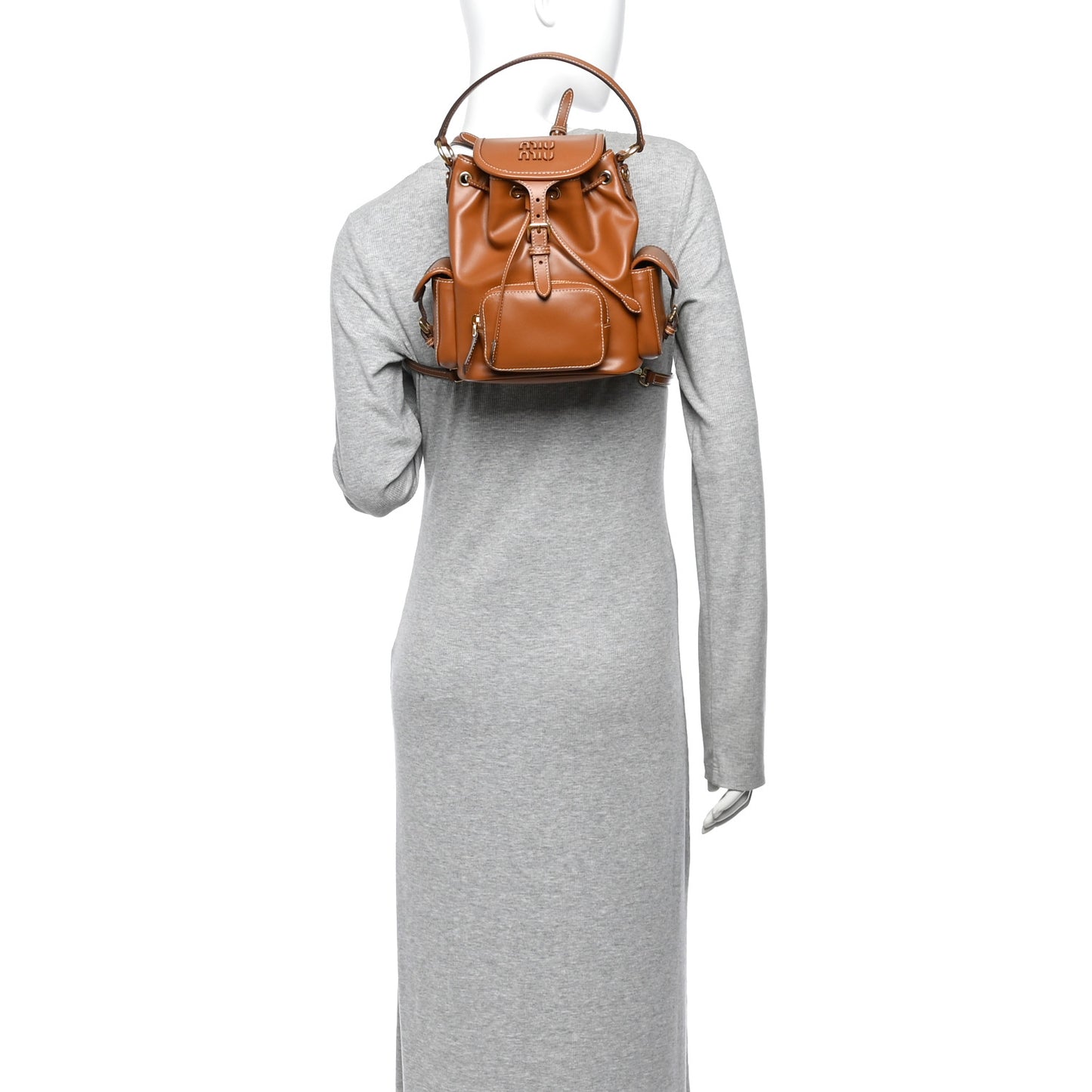 Soft Calfskin Medium Backpack Cognac
