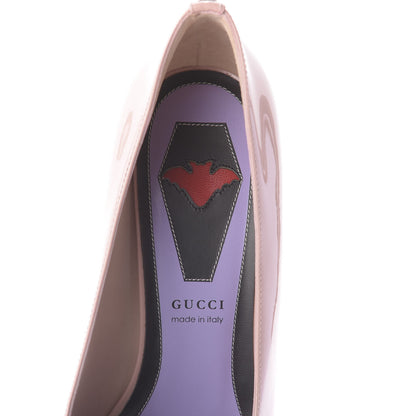 Gucci Patent GG Bow Sadie Spike Mid Heel Pumps 38.5 Perfect Pink 8 of 11