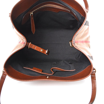 Burberry House Check Small Canterbury Tote Dark Tan 4 of 12