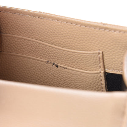 Saint Laurent Grain De Poudre Matelasse Chevron Small Monogram Envelope Wallet Nude Powder 8 of 13