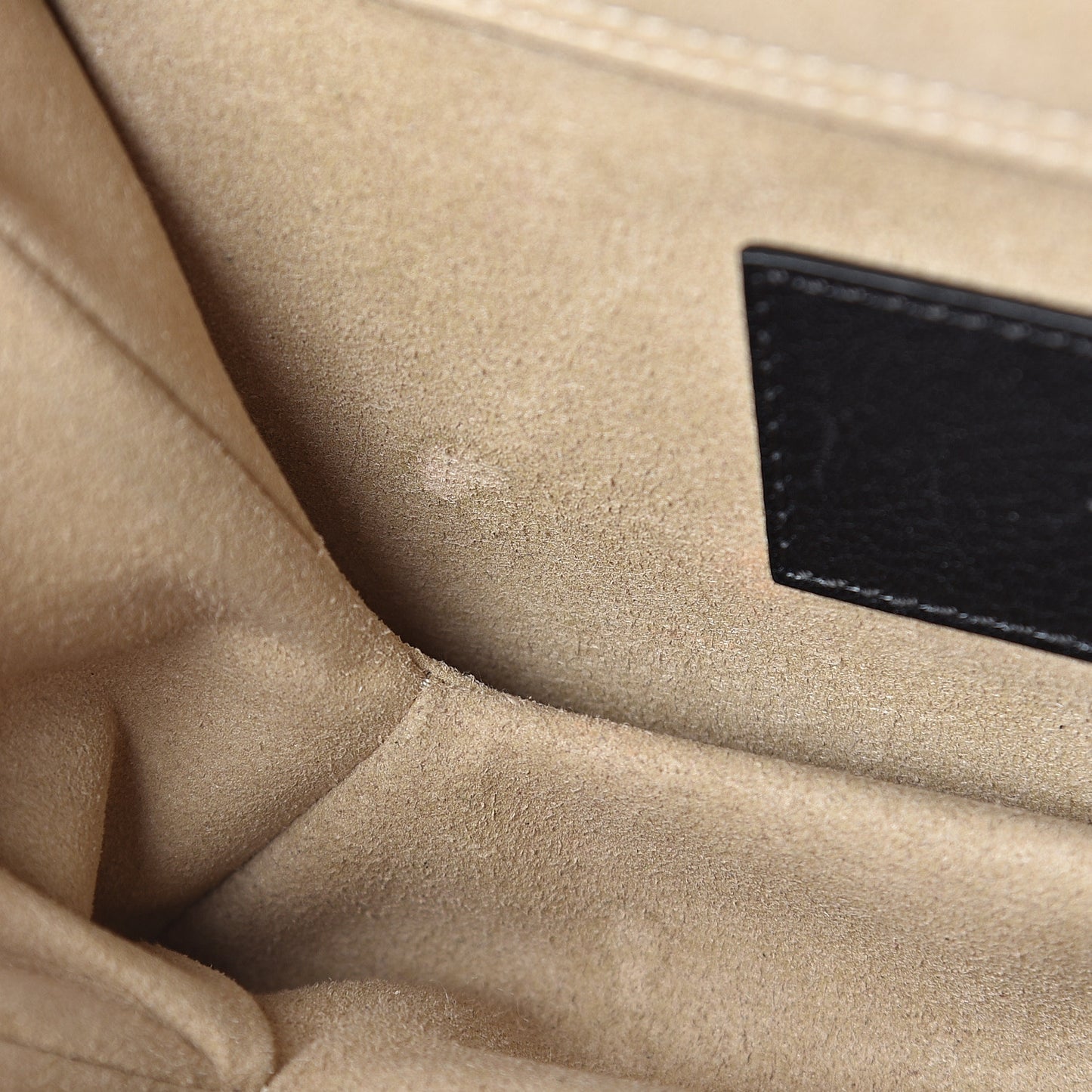 Suede Calfskin Canvas GV Cross Shoulder Bag Black