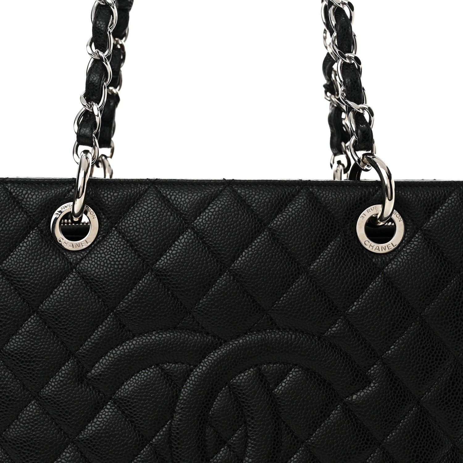 Chanel Caviar Quilted Grand Shopping Tote GST Black 8 of 11