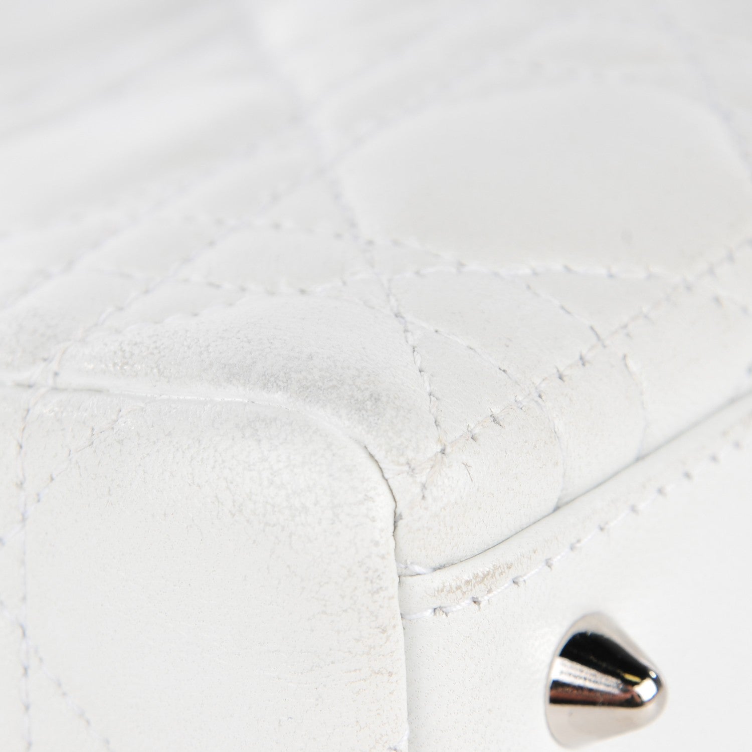 Christian Dior Lambskin Cannage Medium Lady Dior White 15 of 15