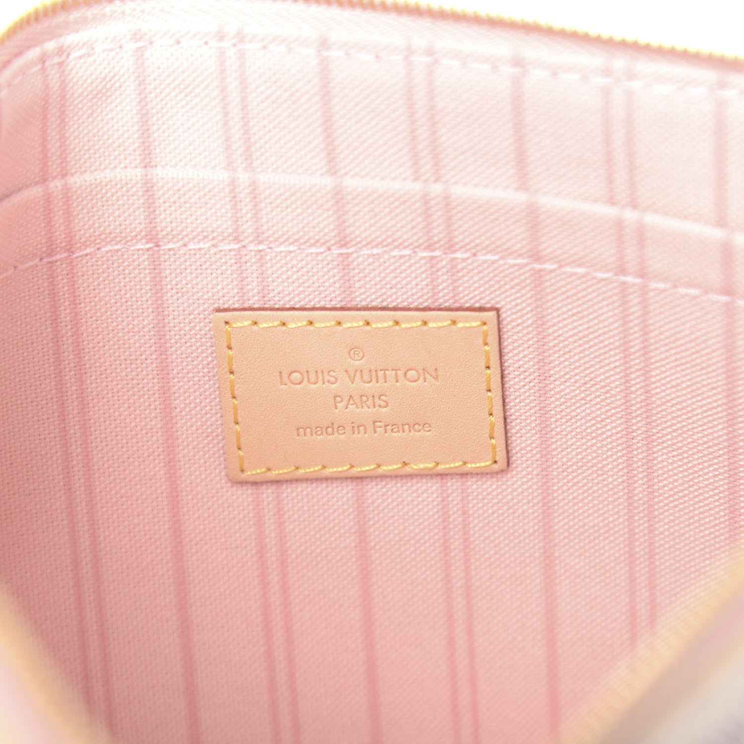 Louis Vuitton Damier Azur Neverfull MM GM Pochette Rose Ballerine 6 of 7