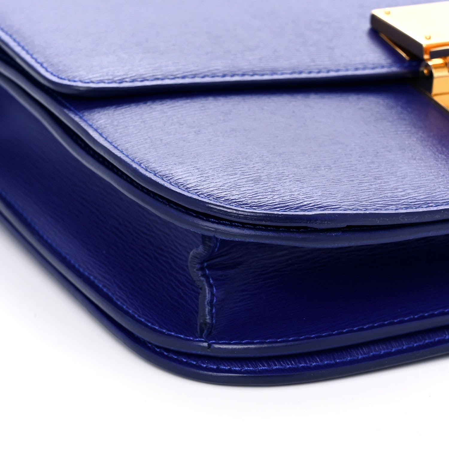 Celine Liege Calfskin Medium Classic Box Flap Bag Indigo 8 of 14