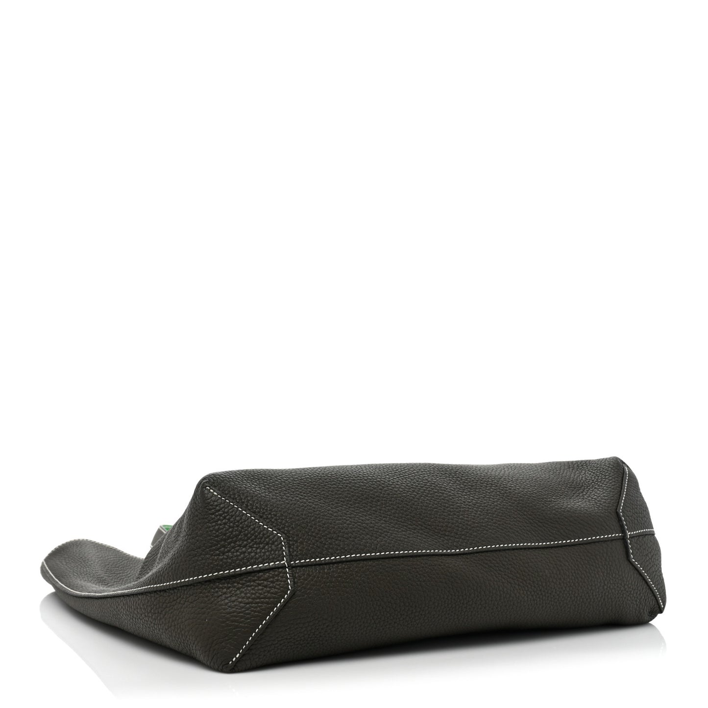 Taurillon Clemence Double Sens 45 Reversible Tote Vert De Gris Bamboo