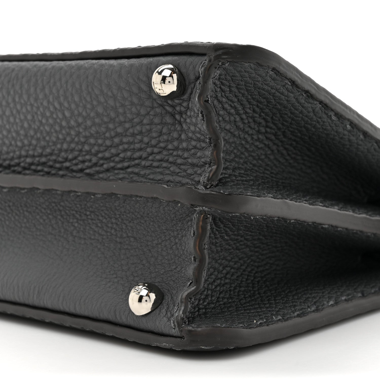 Fendi Cuoio Romano Selleria Chamois Small Peekaboo I SEE U Satchel Asfalto Camelia 9 of 12