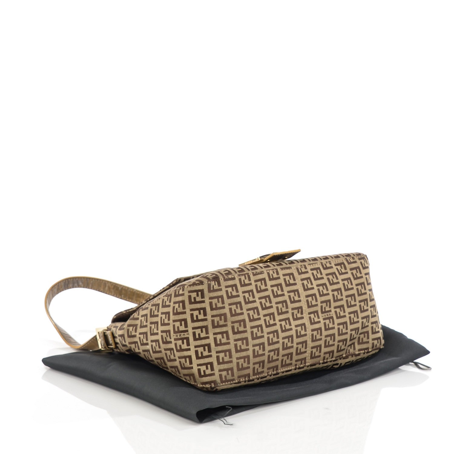 Fendi Patent Zucchino Mama Baguette Tobacco Beige 3 of 8