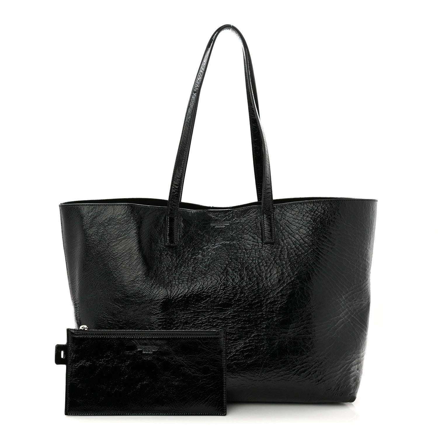 Saint Laurent Patent Calfskin Large Shopping Tote Black 5 of 21