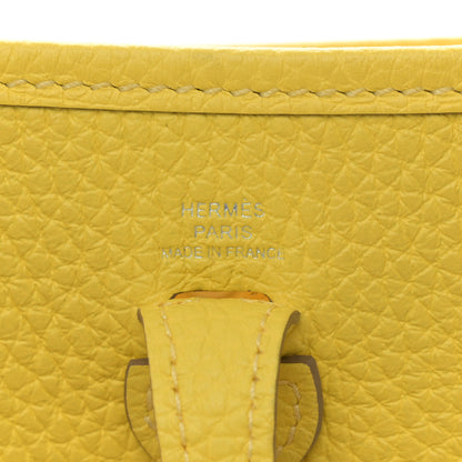 Hermes Taurillon Clemence Quadrille Evelyne TPM Lime Citron Rouge H Mauve Sylvestre Lime Citron 6 of 10