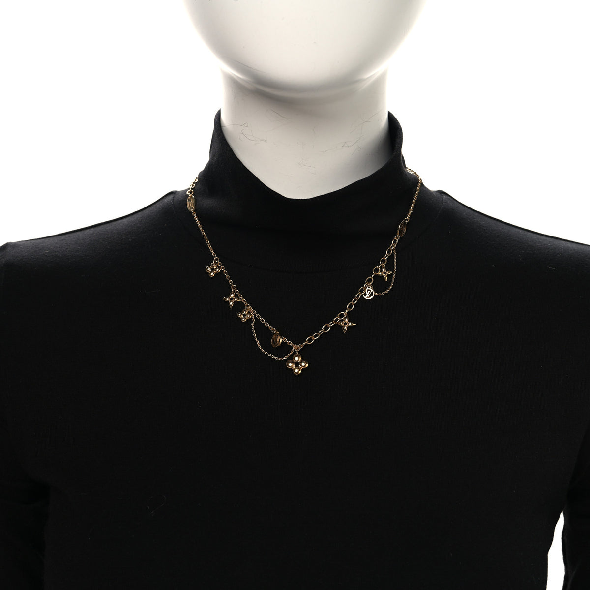 Louis Vuitton Metal Blooming Supple Necklace Gold 2 of 6